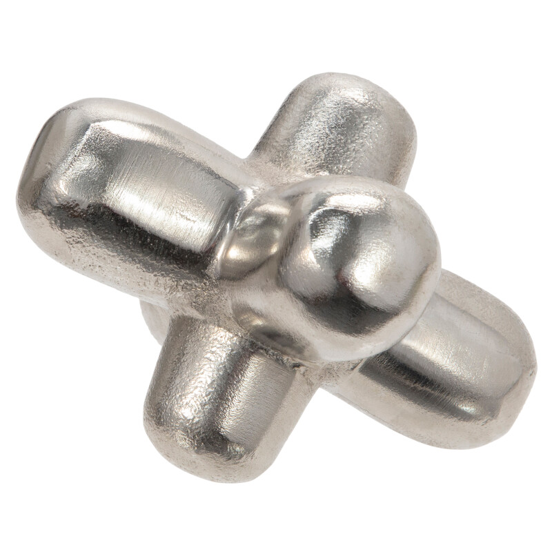 15264-06 Metal 7 Inch Geometric Orb Silver
