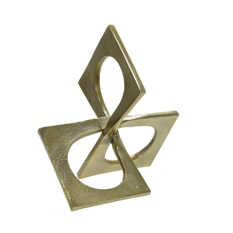 15273 01 Gold Metal 9 Inch Linked Square Deco Gold 3