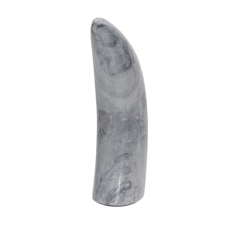 15291-02 Marble 8 Inch Antler Deco Gray