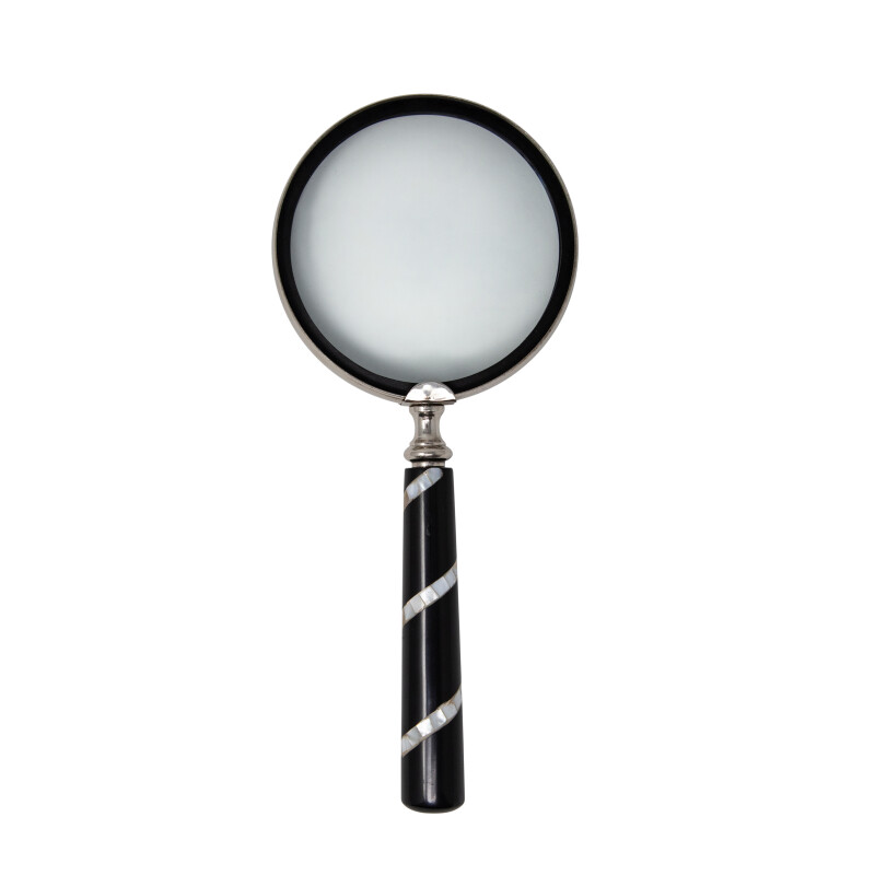 15509 5 Inch Magnifying Glass In Resin Handle Black