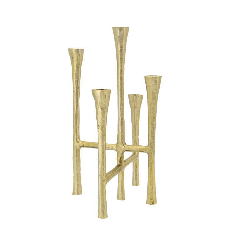15661 02 Gold 14 Inch 5 Candlesticks Stand Gold 2