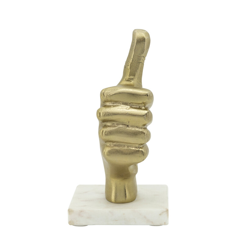 15668 02 Gold 8 Inch Metal Thumbs Up Gold 3