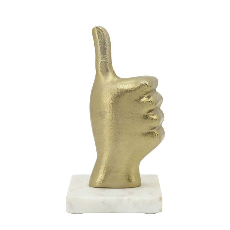 15668 02 Gold 8 Inch Metal Thumbs Up Gold 4