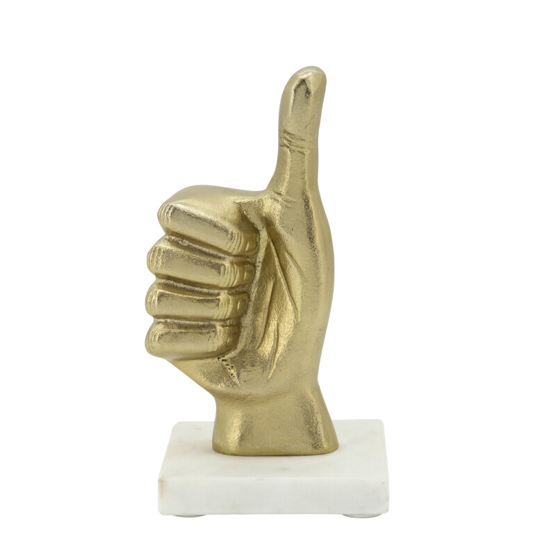 8 Inch Metal Thumbs Up Gold
