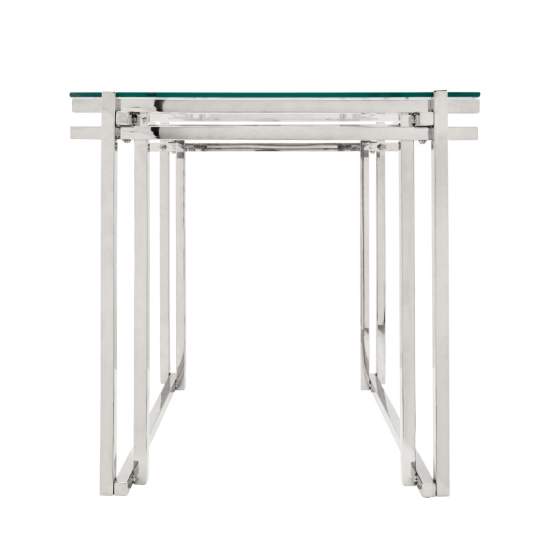 15725 01 Silver Metal 24 Inch Side Table Silver 3