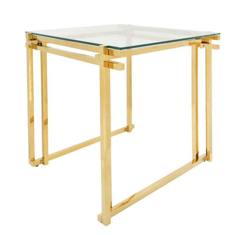 15725-02 Metal 24 Inch Side Table Gold