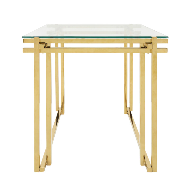 15725-02 Metal 24 Inch Side Table Gold