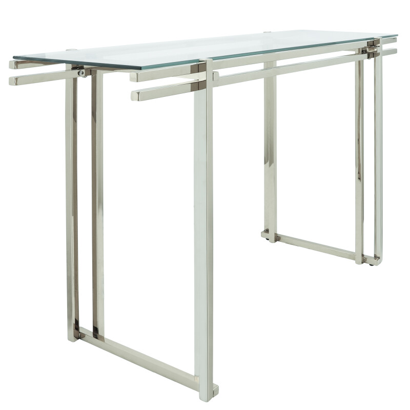 15725-03 Stainless Steel Console Table Silver