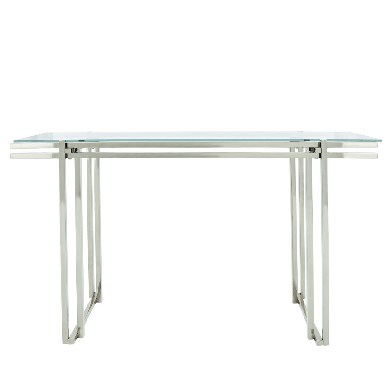 15725-03 Stainless Steel Console Table Silver