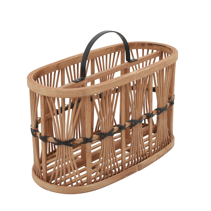 15889-01 Woven 14 Inch Oval Basket Natural