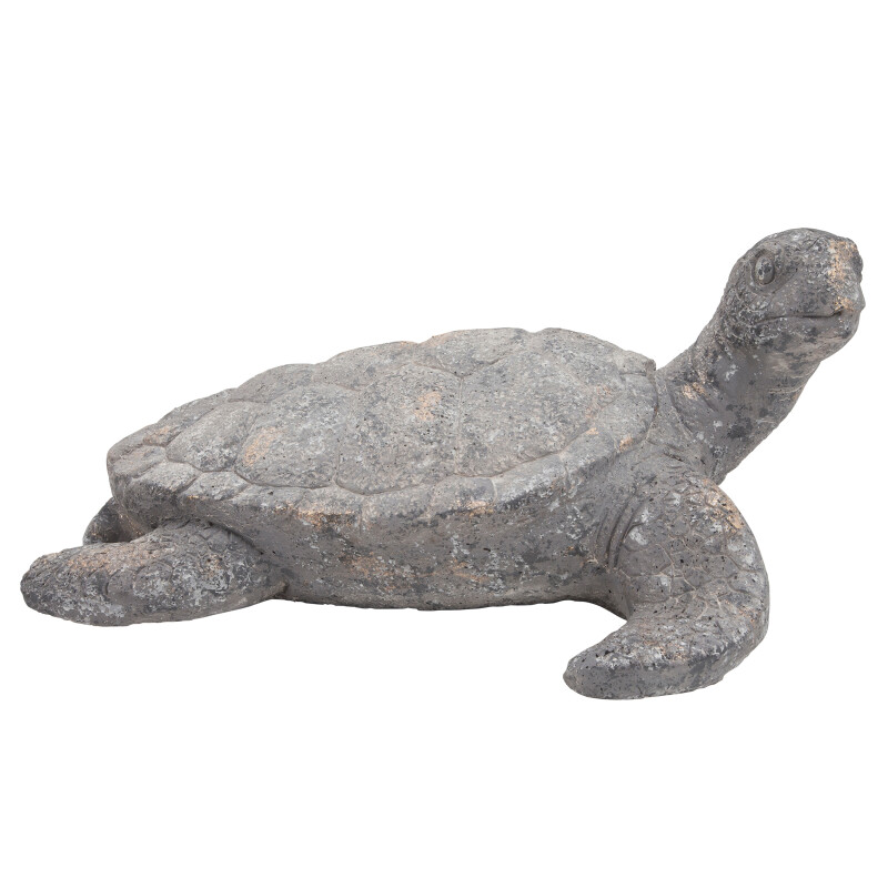 15985 Gray Resin 23 Inch Tortoise Deco
