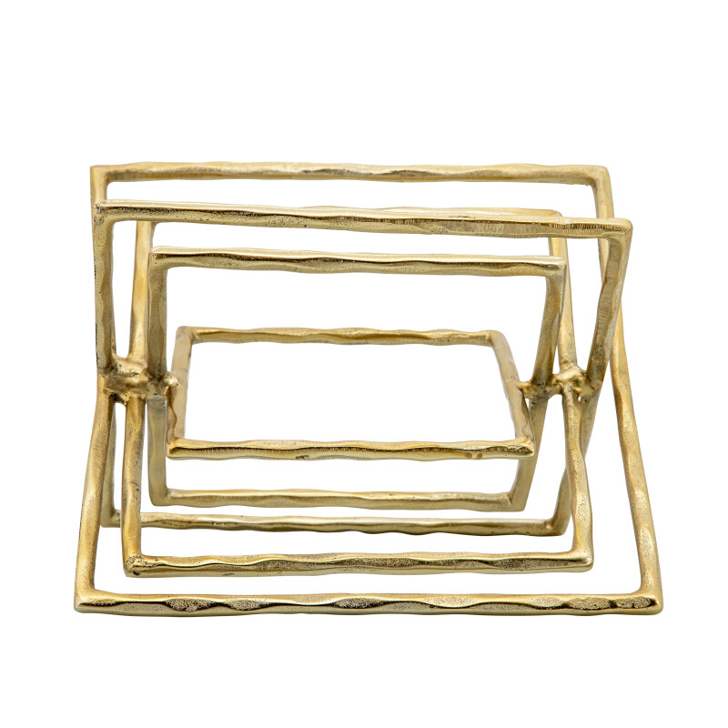 16078 01 Gold Gold Metal 11 Inch 5 Square Links 3