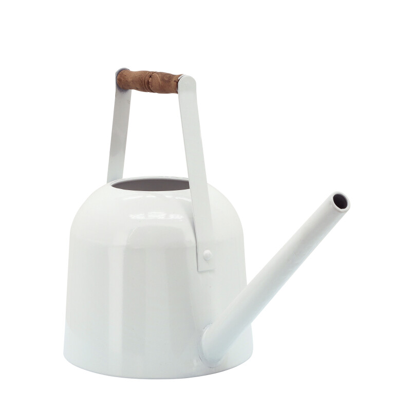 16092 Metal 12 Inch Watering Can White