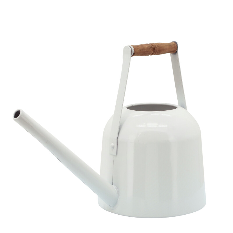 16092 White Metal 12 Inch Watering Can White 4