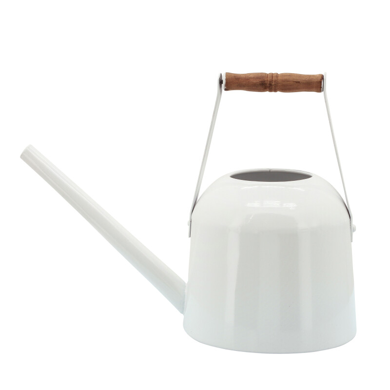 16092 White Metal 12 Inch Watering Can White 5