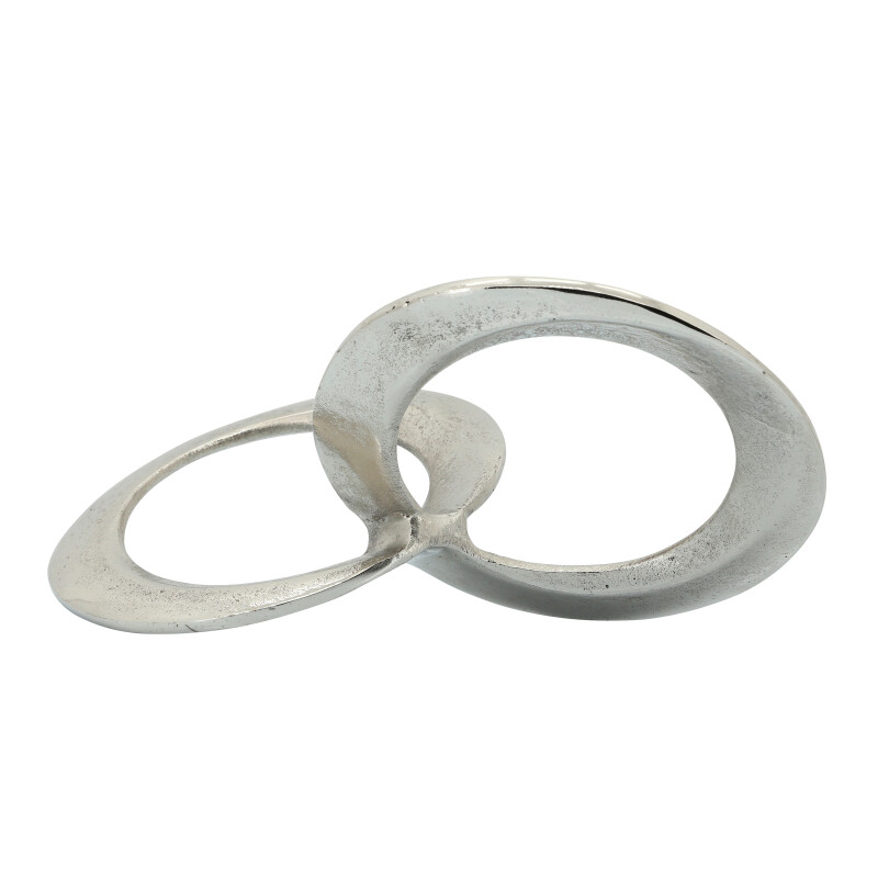 16155-03 Metal 12 Inch Circle Links Silver