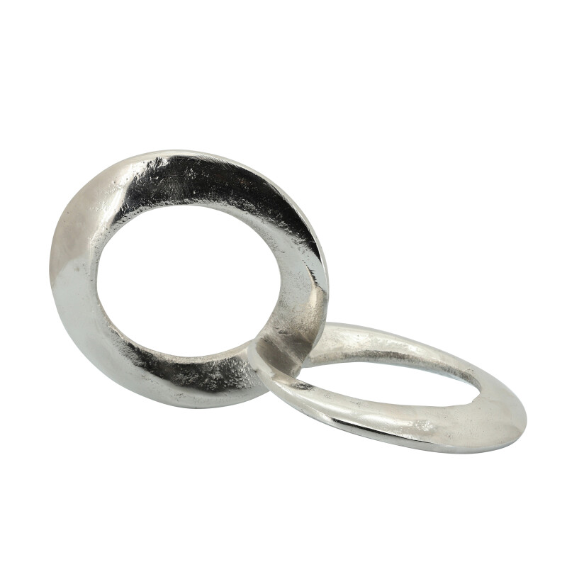 16155-04 Metal 11 Inch Circle Links Silver