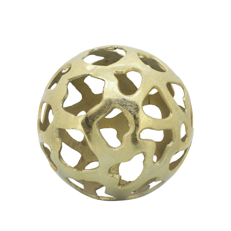 16228-02 Metal 10 Inch Cut-Out Orb Gold