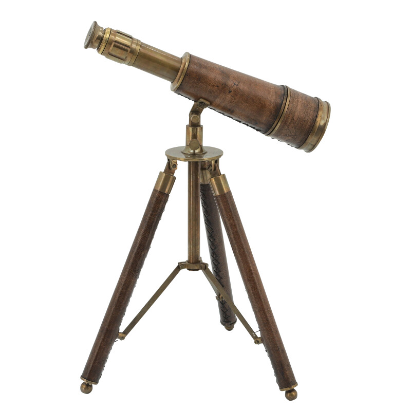 16328 Brown Metal 13 Inch Scope On Stand