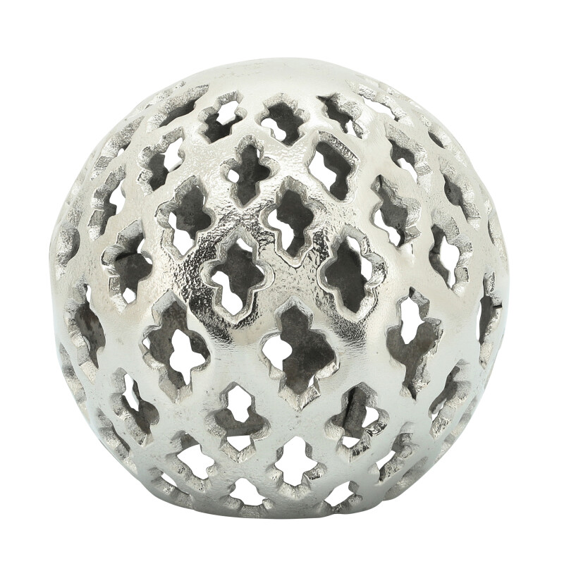 16361-02 Silver Metal 8 Inch Cut-Out Orb