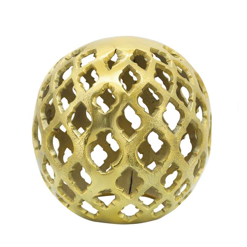 16361-03 Gold Metal 6 Inch Cut-Out Orb