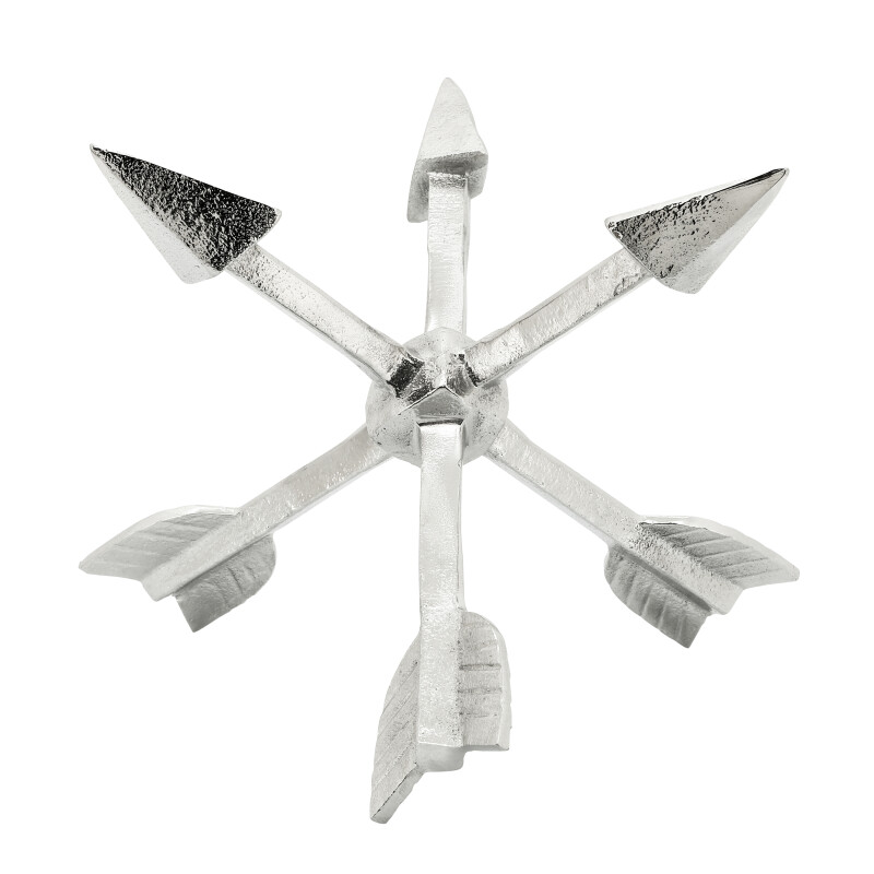 16362-02 Metal 11 Inch Arrow Table Accent Silver