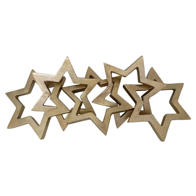 16587-01 Gold Metal 17 Inch Star Links