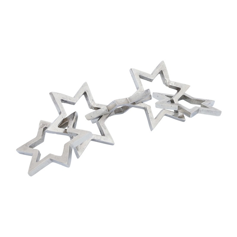 16587-02 Silver Metal 17 Inch Star Links