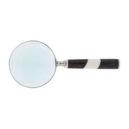 16593-03 Black/White Resin 4 Inch 2-Tone Magnifying Glass