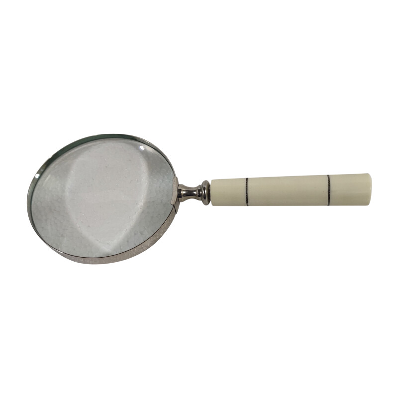 16593-04 Ivory Resin 4 Inch Magnifying Glass