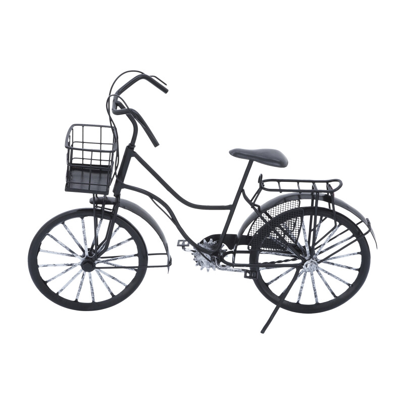 16608 Black Metal 11X7 Bike W/ Basket