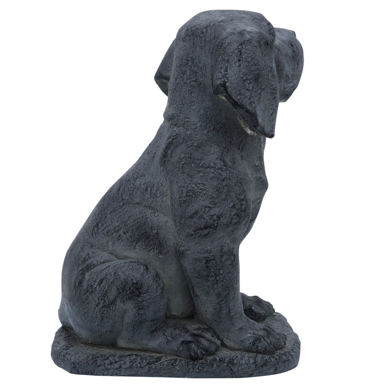 16746 03 Gray Gray Resin 16 Inch Puppy Looking Up 3