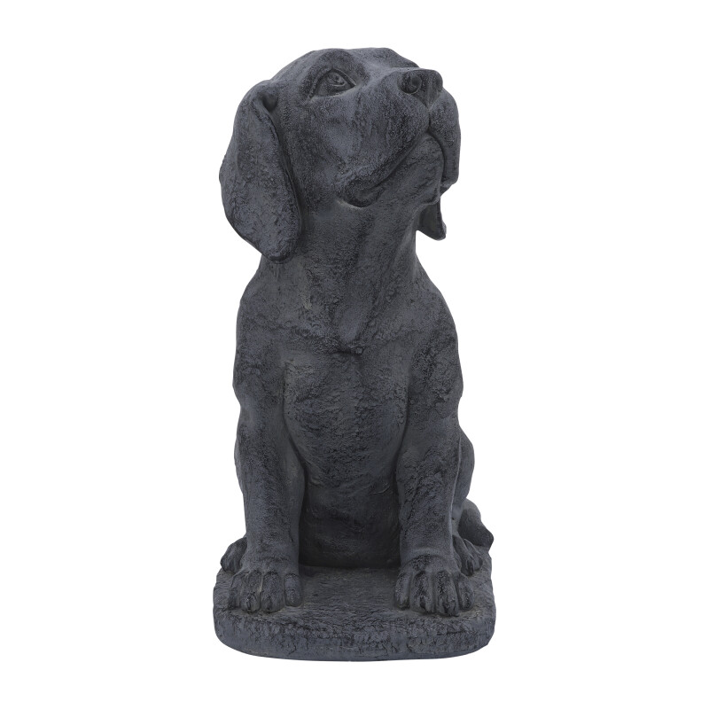 16746 03 Gray Gray Resin 16 Inch Puppy Looking Up 4