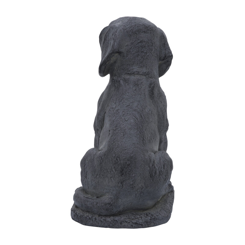 16746 03 Gray Gray Resin 16 Inch Puppy Looking Up 5