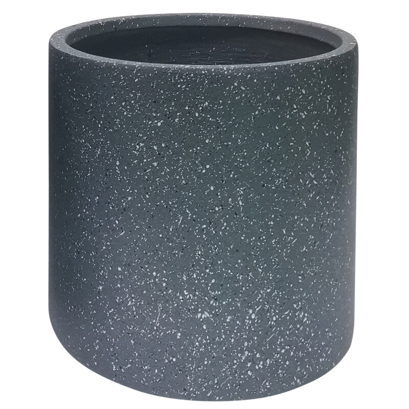16822-01 Gray Resin S/2 13/16 Inch Round Nested Planters