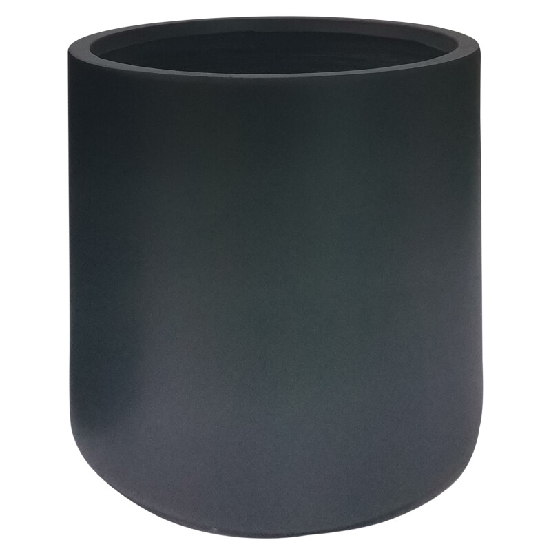 16822-03 Black Resin S/2 13/16 Inch Round Nested Planters