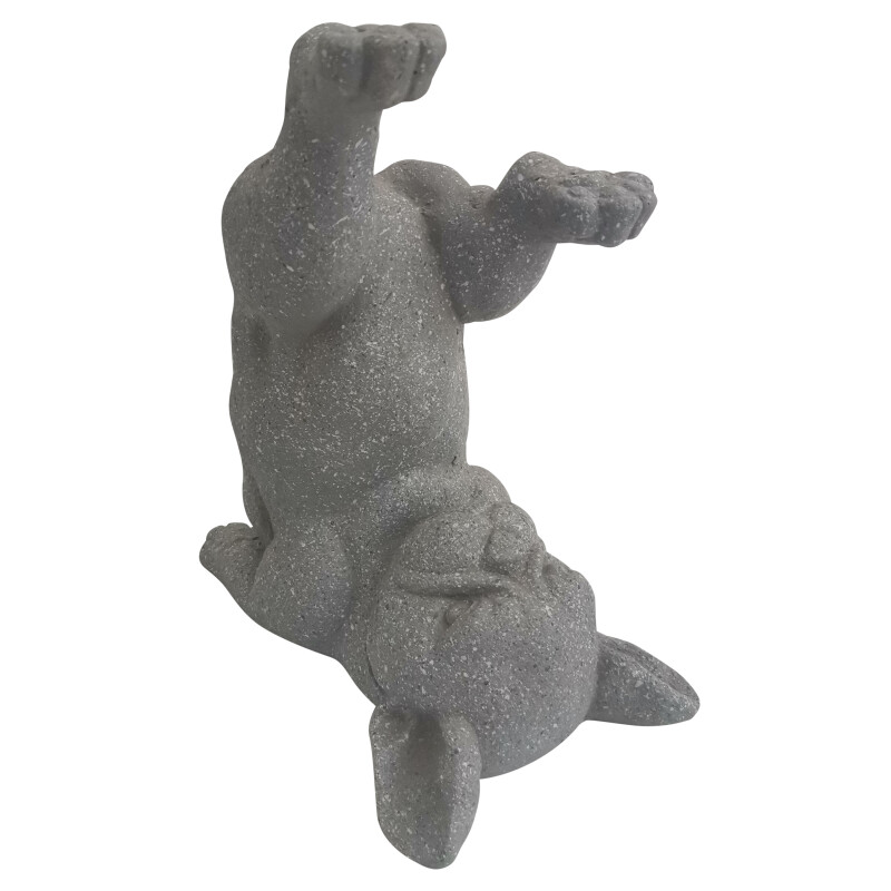 16869-02 Gray Resin 14 Inch Yoga Dog