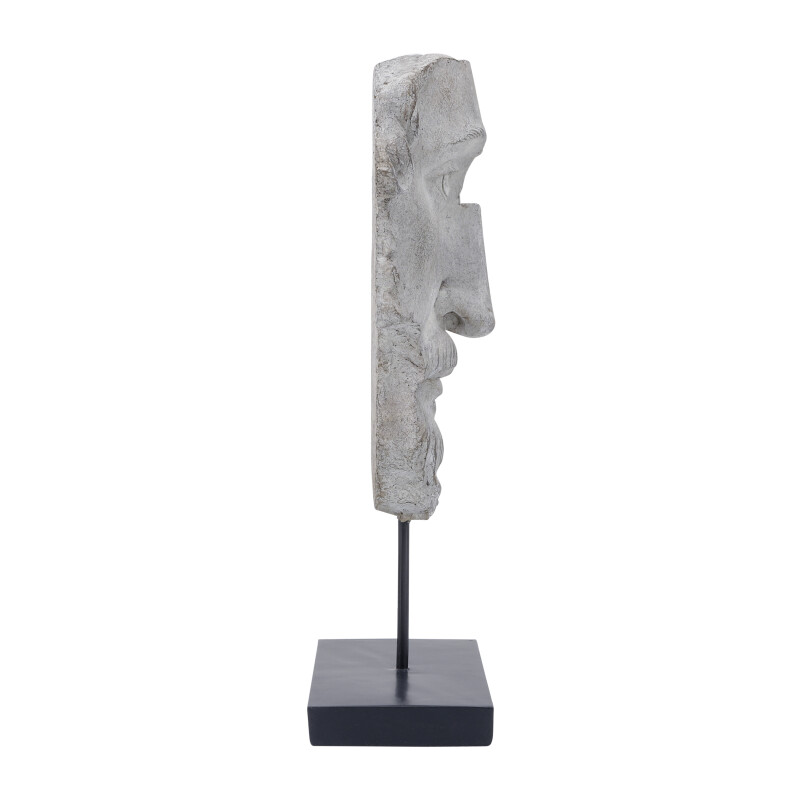 16893 02 Gray Fray Resin 16 Inch Face On Stand 3