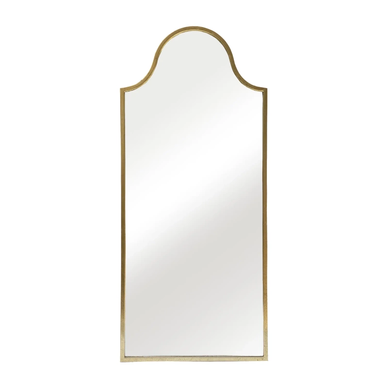 18572 Metal, 28x63 Arch Floor Mirror, Gold
