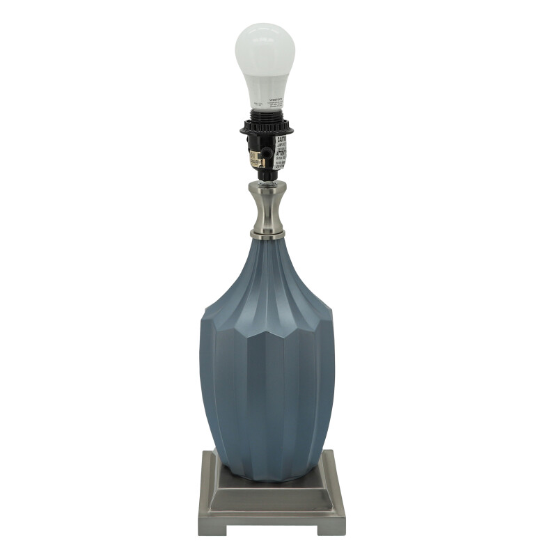 51161 Blue Glass 23 Inch Faceted Table Lamp Blue Frost 3