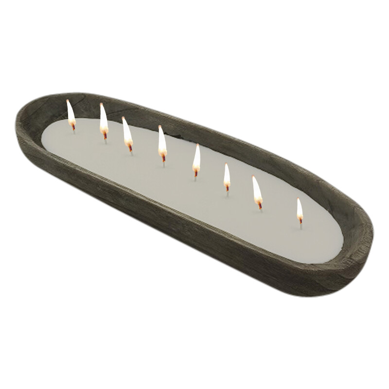 80061-03 Gray 42Oz Wood 24 Inch Scented Candle Tray