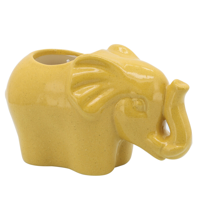 80065-01 7 Inch Elephant Scented Candle Yellow 10Oz