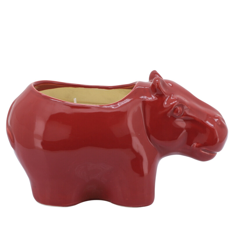 80065 02 Red 7 Inch Hippo Scented Candle Red 10oz 4