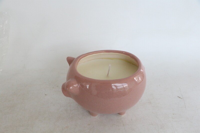 80065 03 Pink 6 Inch Pig Scented Candle Pink 10oz 2