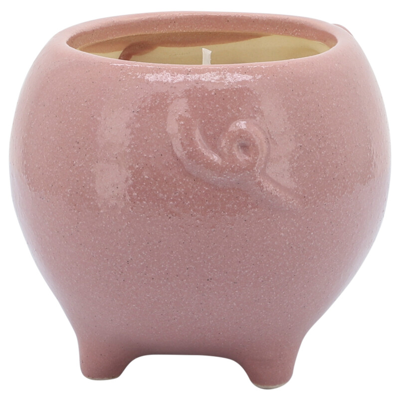 80065 03 Pink 6 Inch Pig Scented Candle Pink 10oz 5