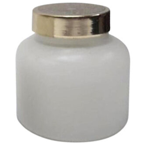 80146-03 3 Inch Candle On Frosted Glass White 10Oz