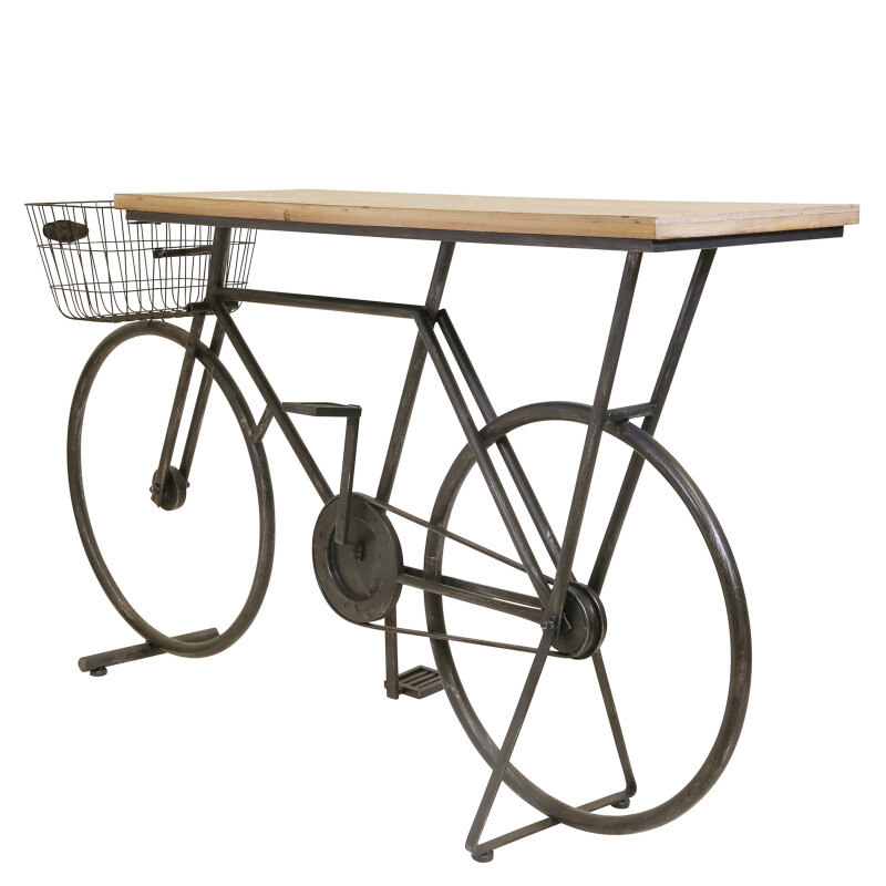 Fw10175 01 Gray Bicycle Console Table Charcoal 3