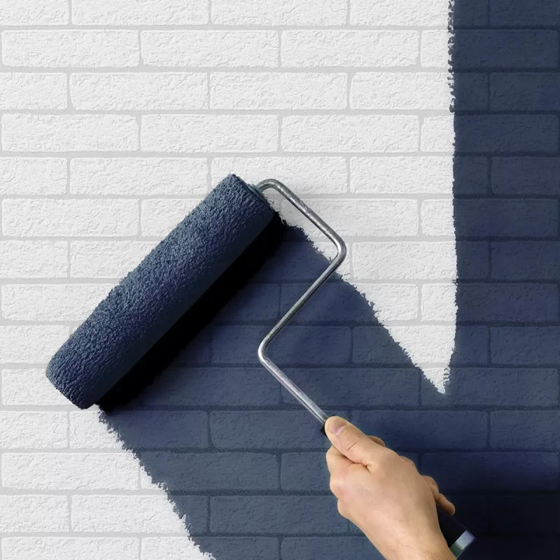 NextWall Limestone Brick Paintable Peel and Stick Off-White