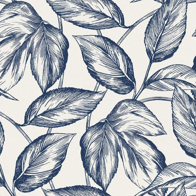 SC20002 Seabrook Designs Beckett Sketched Leaves Blueberry Hill
