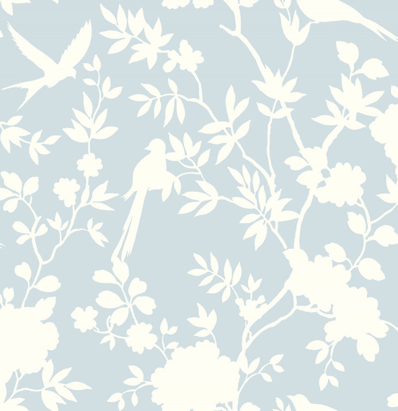 LN20502 Lillian August Luxe Haven Chinoiserie Peel & Stick Wallpaper, Hampton Blue